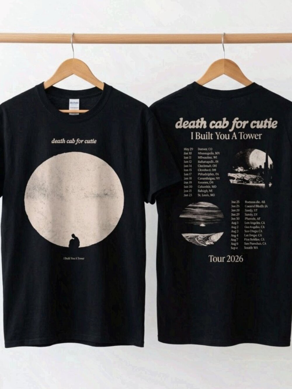 Death Cab For Cutie I Built You A Tower Tour 2026 T-Shirt Reprint